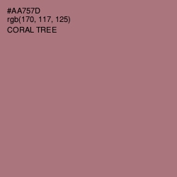 #AA757D - Coral Tree Color Image